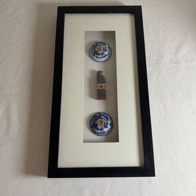 Assorted Chinese Porcelain Decor & Shadowbox (B2-SF)