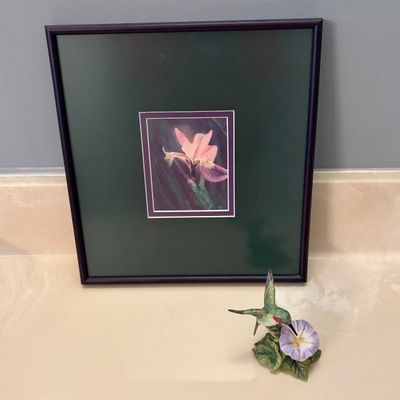 Lenox Fine Porcelain Hummingbird and Framed Art Print (PB-BC)