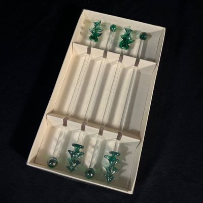 Art Glass Cocktail Picks & Stirs (DR-KA)