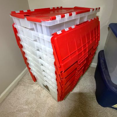 Very Large Collection of Lidded Storage Bins (B1-BC)