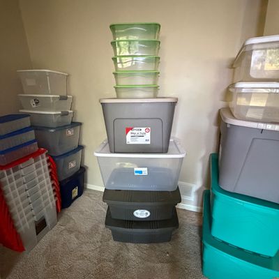 Very Large Collection of Lidded Storage Bins (B1-BC)