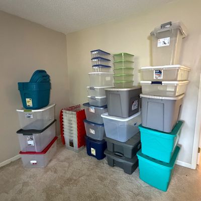 Very Large Collection of Lidded Storage Bins (B1-BC)