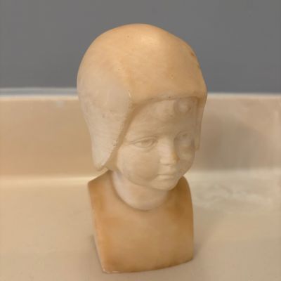 Signed Daniel Greiner Carved Alabaster Bust (PB-BC)