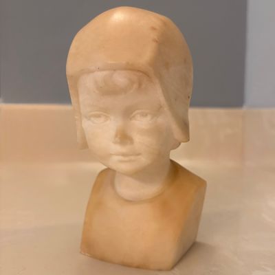Signed Daniel Greiner Carved Alabaster Bust (PB-BC)