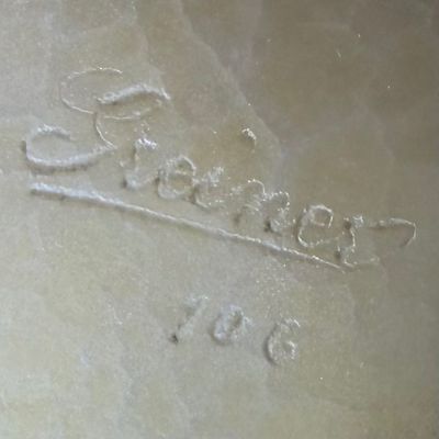 Signed Daniel Greiner Carved Alabaster Bust (PB-BC)