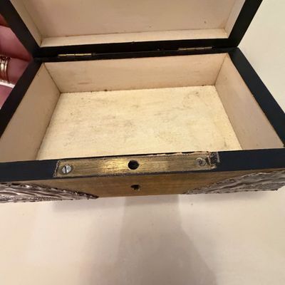 Art Nouveau Repousse Trinket Box and Metallic Artwork (PB-BC)