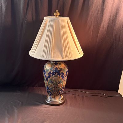 Oriental Access Art-Nouveau Style Ceramic Lamp (SR-SF)
