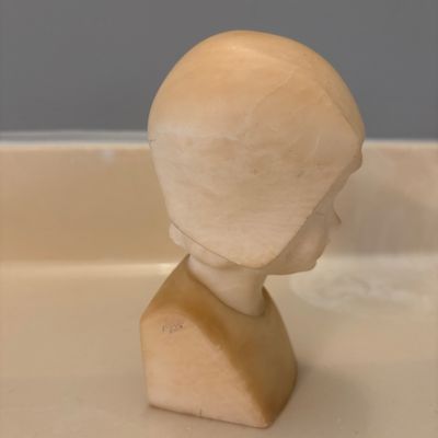 Signed Daniel Greiner Carved Alabaster Bust (PB-BC)