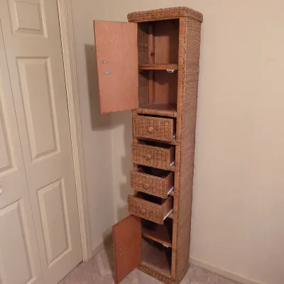Tall Wicker Storage Tower (B3-JS)