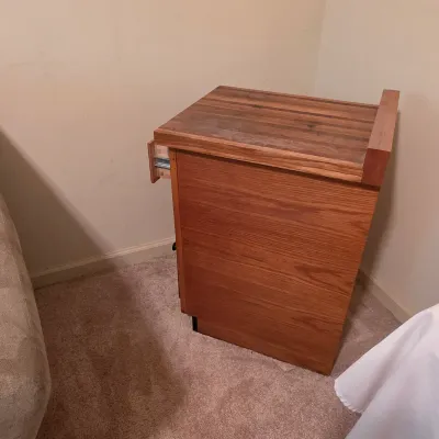 Wooden Side Storage Cabinet w/Butcher Block Top (B3-JS)