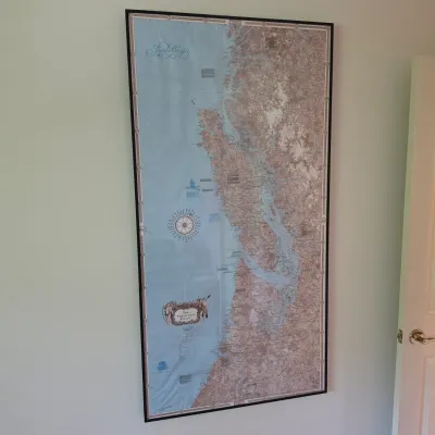 Framed Map of Northwest Coast (B2-JS)