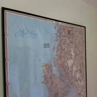 Framed Map of Northwest Coast (B2-JS)