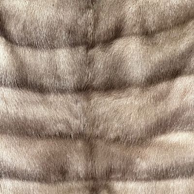 Genuine Silver Fox Fur Collar & Blue Mink Fur Capelet (B3-KA)