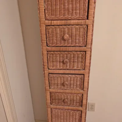 Tall Wicker Storage Tower (B3-JS)