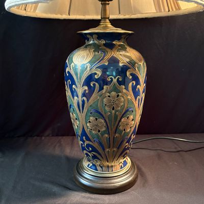 Oriental Access Art-Nouveau Style Ceramic Lamp (SR-SF)