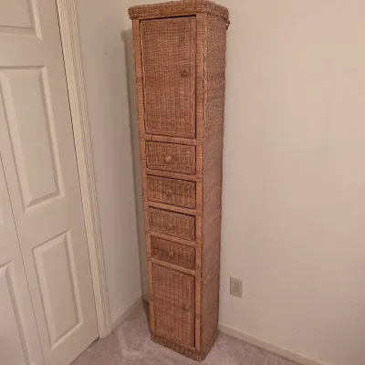 Tall Wicker Storage Tower (B3-JS)