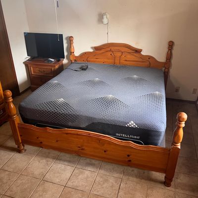King Size Bed frame and Mattress