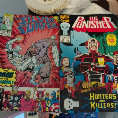 2 Comic Book Lot: Punisher and Surfer