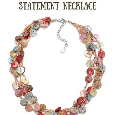 Mother of Pearl Artisan Button Jewelry