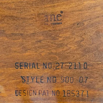 MCM Lane Acclaim Step Two-Tier End Table by Andre Bus, Distinctive Walnut & Ash Woods.