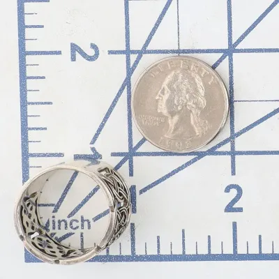 Sale Photo Thumbnail #202: Sterling Celtic Knot Ring[ Sz 12], 8.8g
cleaned and toned to luster
