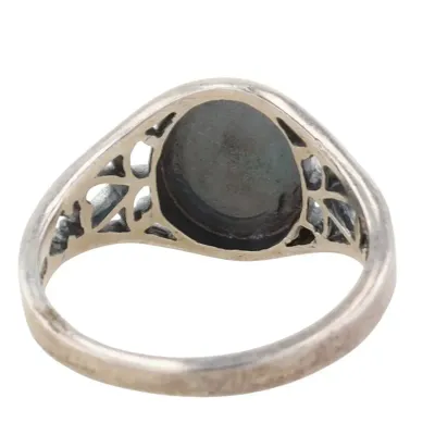 Sale Photo Thumbnail #125: Signed Sterling Ring Sz 7.~ 2.7g
Signed 'LIND' Thailand Sterling Ring Sz 7.~ 2.7g