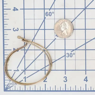 Sale Photo Thumbnail #147: Sterling Wire Hook Bracelet 8.5g ........size 6.25
pass thru hook works properly
Note:  sterling [not gold as light photo shows]