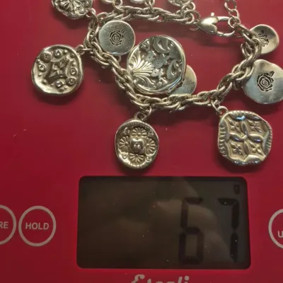 Sale Photo Thumbnail #66: Brighton "Bella Vita" Rose & Scroll Bracelet ~ retired

size:  7.5"