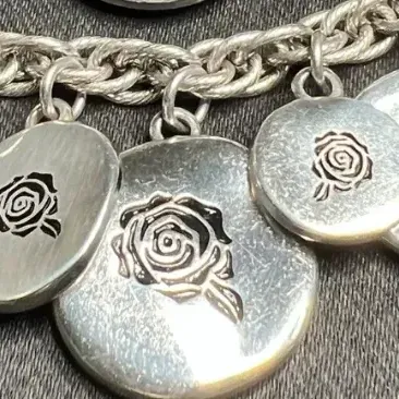 Sale Photo Thumbnail #65: Brighton "Bella Vita" Rose & Scroll Bracelet ~ retired

size:  7.5"