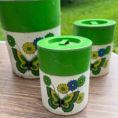 Mid-Century Metal Canisters