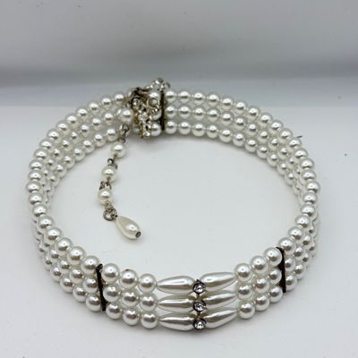 LOT 162J: Vintage Freshwater Pearl Bracelet, Faux & Freshwater Pearl Necklaces