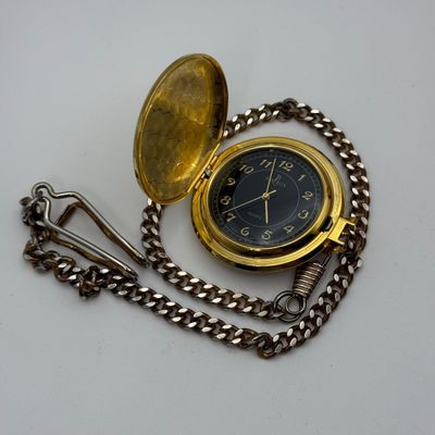 LOT 157J: Thomas Kinkade US Flag Pocket Watch, Geoffrey Beene Tie Tacks & More