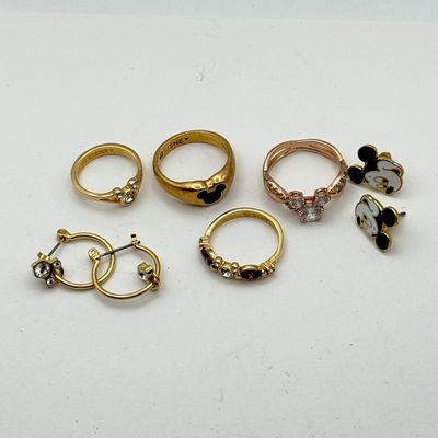 LOT 215J: Vintage Disney Mickey Mouse Rings & Earrings