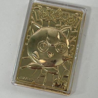 LOT 62A: FULL SET Pokémon Special Edition 23 karat Gold Plated Trading Cards: Charizard, Pikachu, Jiggly Puff, Poliwhirl, Mewtwo &...