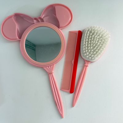 LOT 95A: Vintage Minnie Mouse Play Vanity Set, Minnie Mouse Bookmark, Sticky Notepad & NIP Pen