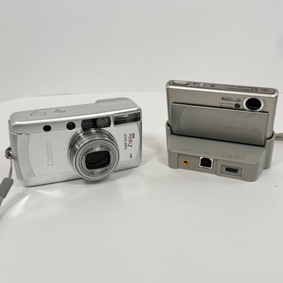 LOT 68A: Canon Sure Shot Z180u & Sony Cyber Shot DSC-T1 w/ Charging Dock