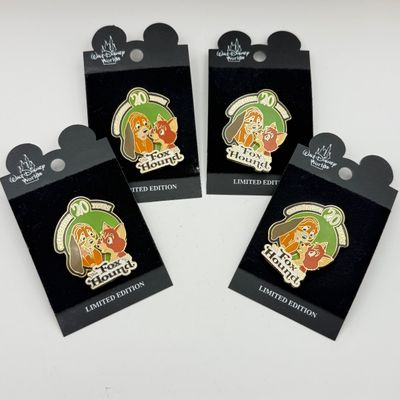 LOT 111P: LE3500 Disney’s The Fox and the Hound 20th Anniversary WDW Trading Pins (4)