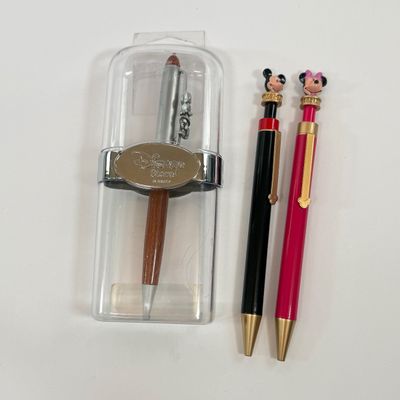 LOT 78A: Disney Office Collection: Mickey's Executive Collection Palm Calculator & Roller Card in Box, Wall Clock, Mickey &...