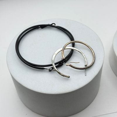LOT 171J: Vintage Jewelry: Multi Strand Chain Necklaces, Hoop Earrings & More