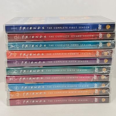 LOT 77A: I'll Be There for You... Friends Collection: Seasons 1-10 on DVD, Set of 4 Shot Glasses & Central Perk Travel Mug