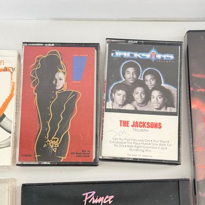 LOT 98A: CDs, DVDs & Tapes: Michael Jackson, Janet Jackson & Prince