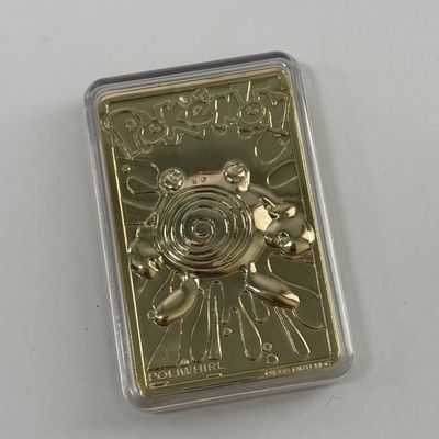 LOT 62A: FULL SET Pokémon Special Edition 23 karat Gold Plated Trading Cards: Charizard, Pikachu, Jiggly Puff, Poliwhirl, Mewtwo &...