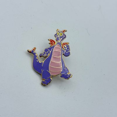 LOT 126P: 2000s Disney's EPCOT Collection: Figment Patch, Pin Park Map w/ Trading Pins: Ying Yang Mickey Head, Figment, Angry Daisy,...