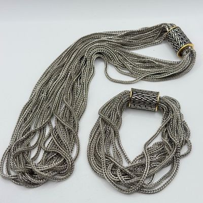LOT 153J: Monet Leaf Necklace & Bracelet Set, Wire Necklaces, Bracelets & More