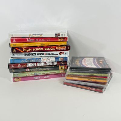 LOT 81A: Disney Channel DVDs & CDs: High School Musical, Hannah Montana, DisneyMania & More