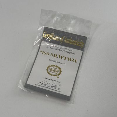 LOT 62A: FULL SET Pokémon Special Edition 23 karat Gold Plated Trading Cards: Charizard, Pikachu, Jiggly Puff, Poliwhirl, Mewtwo &...