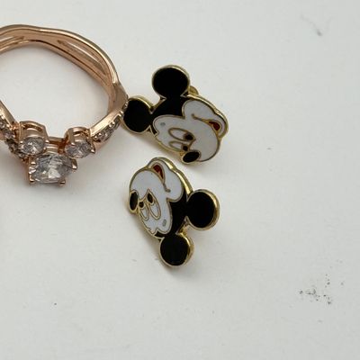 LOT 215J: Vintage Disney Mickey Mouse Rings & Earrings