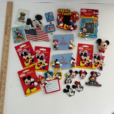 LOT 93A: Collection of Vintage Disney Magnets: Mickey, Minnie, Goofy, MGM Studios & More