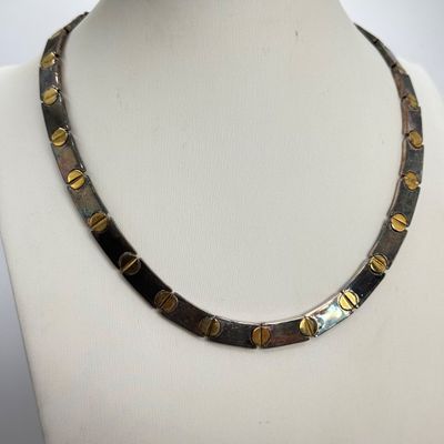 LOT 149F: Vintage Matching Set 925 Sterling Silver 16" Necklace & 8" Bracelet (48.5gtw)