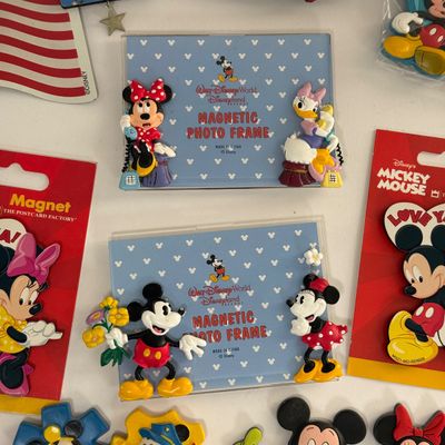 LOT 93A: Collection of Vintage Disney Magnets: Mickey, Minnie, Goofy, MGM Studios & More